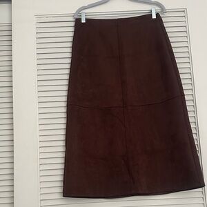 Max Studio Dark Brown A-Line Skirt